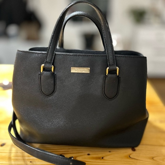 kate spade Handbags - Kate Spade Black Leather Tote Bag